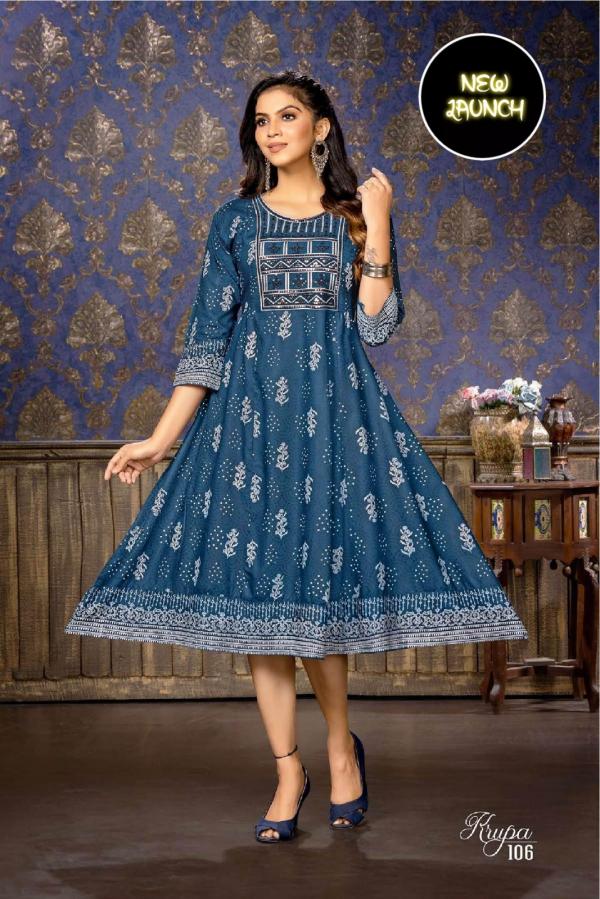 Golden Krupa Vol 1 Rayon Designer Exclusive Kurti Collection